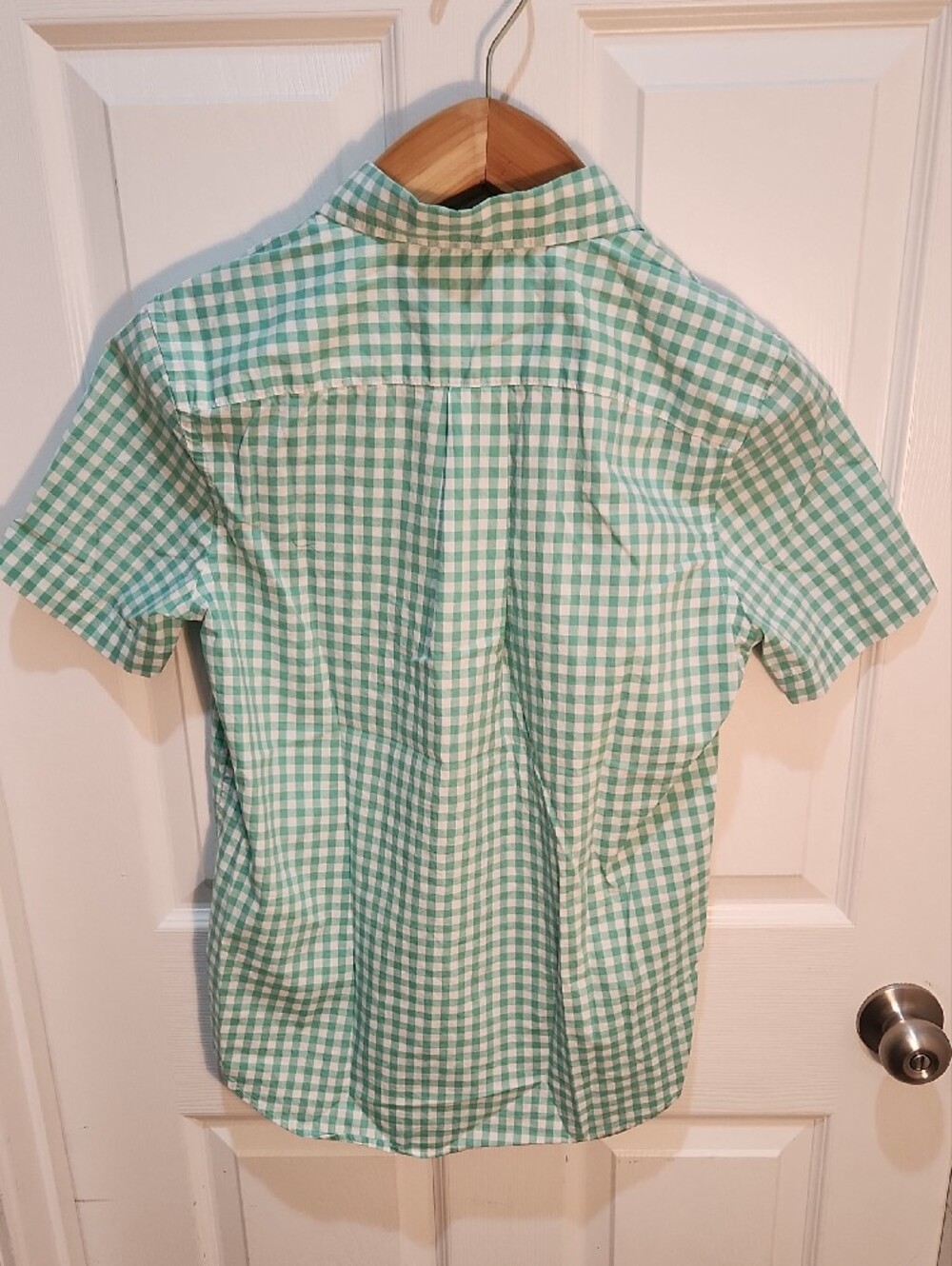 Ralph Lauren Green Gingham Short-Sleeve Button-Down Shirt - Picture 3 of 5